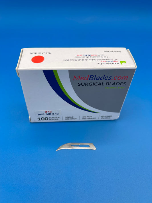 No. 12 Disposable Scalpel Blades - Individually Wrapped & Sterile